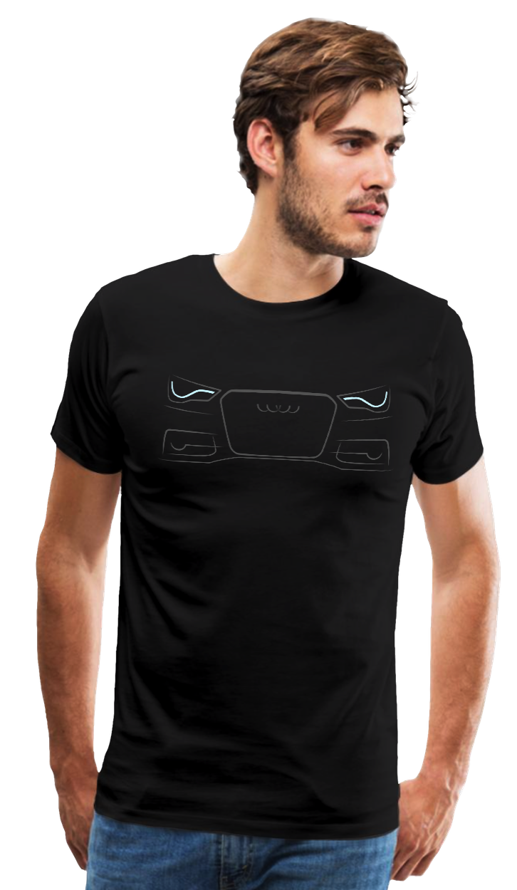 Shirt for Audi A1 8X 2010 drivers: Front in Black