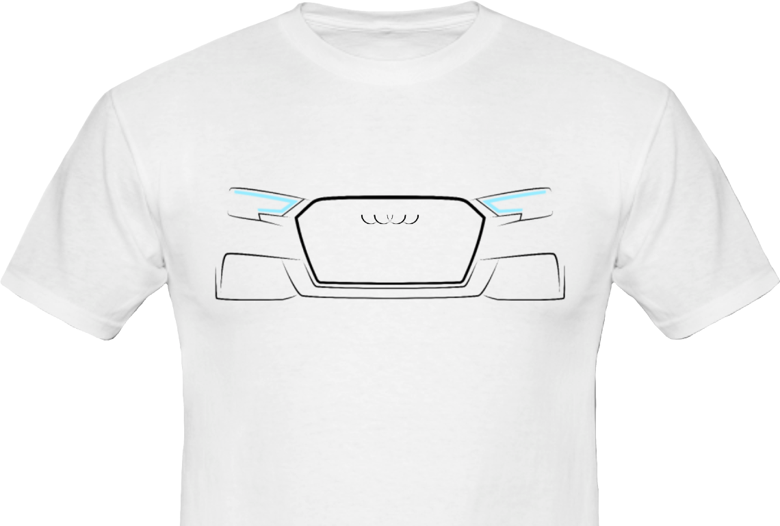 Audi A3 8V 2016 Front White T-Shirt